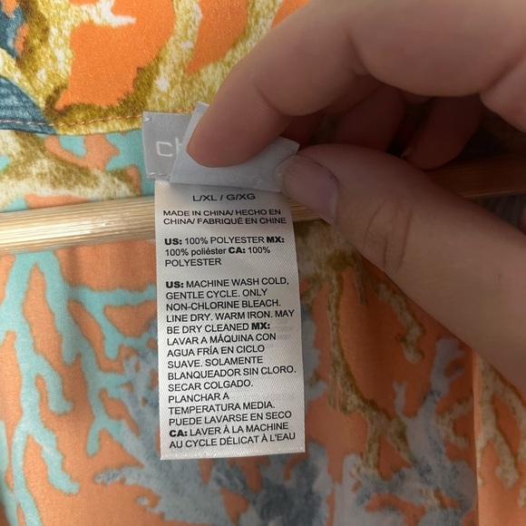 Chicos CORAL REEF RUANA COVERING RUANA PARADISE LILY size l/XL - Picture 8 of 8